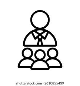 Servant Line Vector Illustration On White Background.