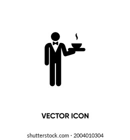 Servant vector icon. Modern, simple flat vector illustration for website or mobile app. Butler symbol, logo illustration. Pixel perfect vector graphics