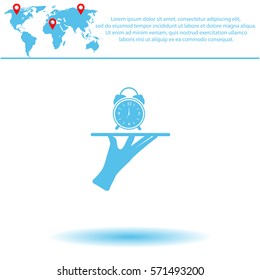 Serve Clock  icon. Vector design. 