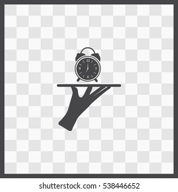Serve Clock vector icon. Isolated illustration. Business picture.
