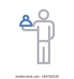 serve color line vector icon