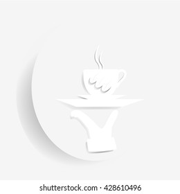 Serve a cup of coffee, an icon 3D style.