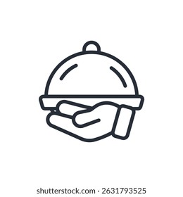 serve food icon collection .design style with background