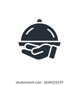 serve food icon collection .design style with background