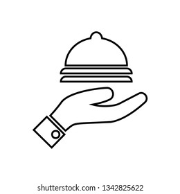 Serve food icon - vector
