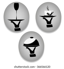 Serve food icons.