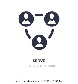 serve icon on white background. Simple element illustration from People concept. serve icon symbol design.