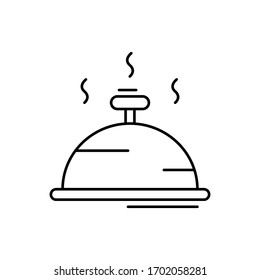 Serve icon. Simple line, outline vector elements of kitchen object for ui and ux, website or mobile application