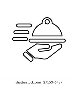 Iconos de servir. Ilustración vectorial de línea simple