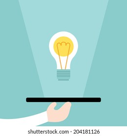 Serve an idea business concept. Vector illustration