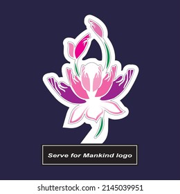 Serve for mankind Humanity logo, Social organization logo
