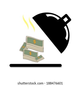 serve money business concept,vector