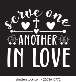 serve one another in love vector file