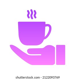 Serve Tea Glyph Gradient Design