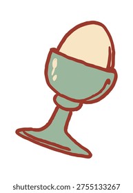 Served boiled egg for breakfast
