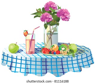 served table