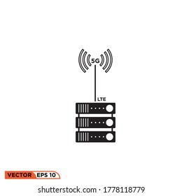 server 5G icon design vector illustration 