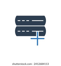 Símbolo de signo de icono de adición de servidor