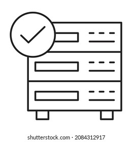Server Approved Isolated Vector icon which can easily modify or edit