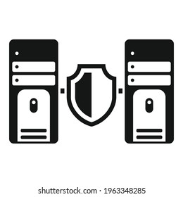 Server authentication icon. Simple illustration of Server authentication vector icon for web design isolated on white background