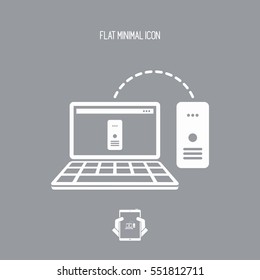 Server backup - Flat minimal icon