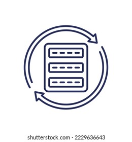 server backup icon, line vector