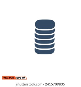 Server big data icon vector graphic of template 