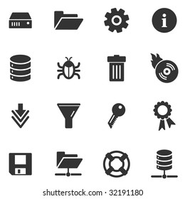 Server black web icons