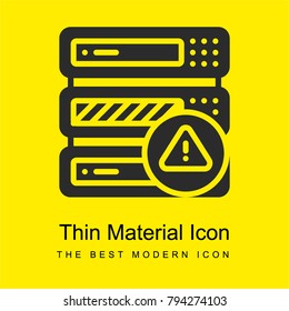 Server bright yellow material minimal icon or logo design