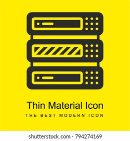 Server bright yellow material minimal icon or logo design