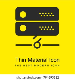 Server bright yellow material minimal icon or logo design