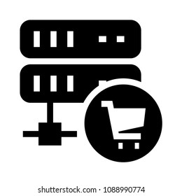 server cart vector glyphs icon