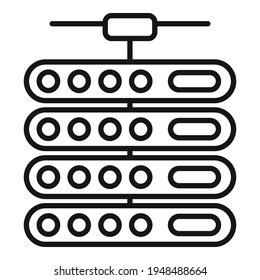 Server center connection icon. Outline Server center connection vector icon for web design isolated on white background