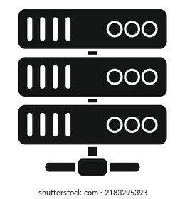 Server chart icon simple vector. Crm data. Account strategy