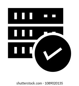 server check vector glyphs icon