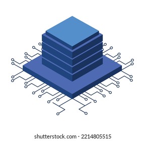 server in circuit electric icon