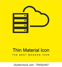 Server cloud bright yellow material minimal icon or logo design