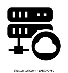 server cloud vector glyphs icon