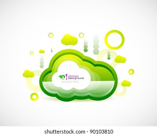 Server cloud. Wireless connection vector background