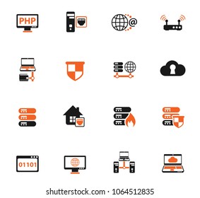 server color vector icons for web and user interface design