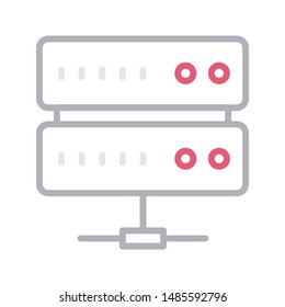 server colour line vector icon