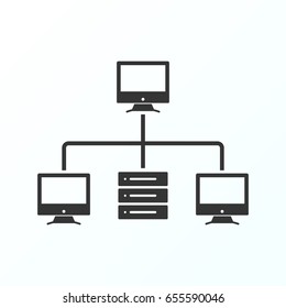 Server computer icon illustration isolated vector sign symbol