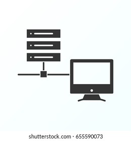 Server computer icon illustration isolated vector sign symbol