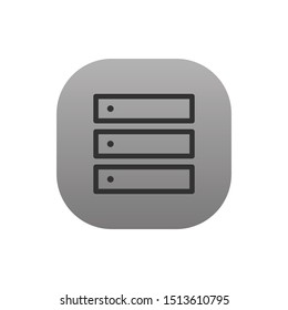 Server Computer  - Line Vector Icon