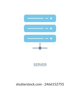 server concept line icon. Simple element illustration. server concept outline symbol design.