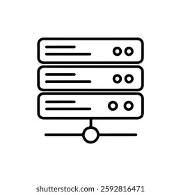 Server Configuration Icon – A Symbol Representing the Setup and Configuration of Servers in IT Infrastructure