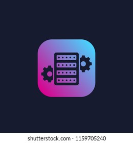 server configuration vector icon