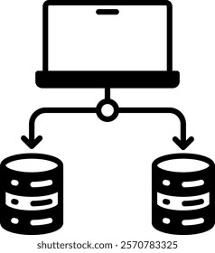 Server Control Icon Mixed Vector Illustration