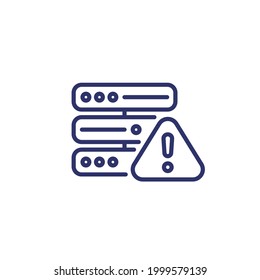 Server Crash Or Error Line Icon