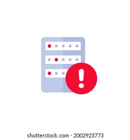 Server Crash, Error Vector Icon